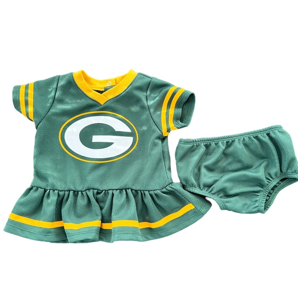 Girls NFL Green Bay Packers 0-3 month Jersey Dress
